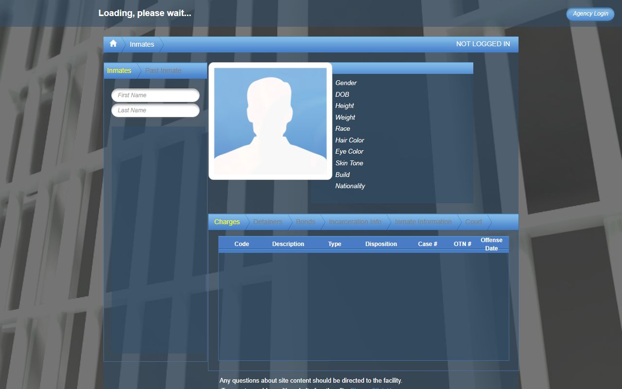 Cumberland County jail roster current inmate search fields
